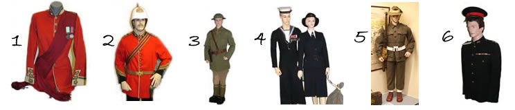 Uniforms on display Uniforms on display